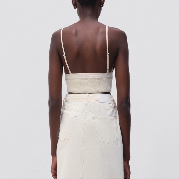 Lorenzo Cropped Denim Bra top in Ecru
JONATHAN SIMKHAI STANDARD - Picture 2 of 5